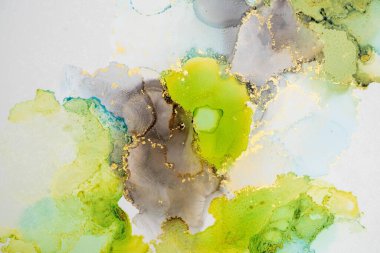 Mermer mürekkep soyut sanatının orijinal resmi. Örnek bir orjinal tablodan yüksek çözünürlüklü fotoğraf. Karargah kağıt dokusuna pürüzsüz mermer desen oluşturmak için soyut resim yapıldı.