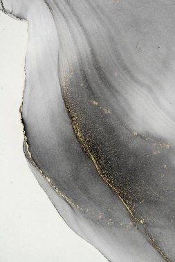 Mermer mürekkep soyut sanatının orijinal resmi. Örnek bir orjinal tablodan yüksek çözünürlüklü fotoğraf. Karargah kağıt dokusuna pürüzsüz mermer desen oluşturmak için soyut resim yapıldı.