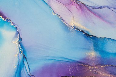 Mermer mürekkep soyut sanatının orijinal resmi. Örnek bir orjinal tablodan yüksek çözünürlüklü fotoğraf. Karargah kağıt dokusuna pürüzsüz mermer desen oluşturmak için soyut resim yapıldı.