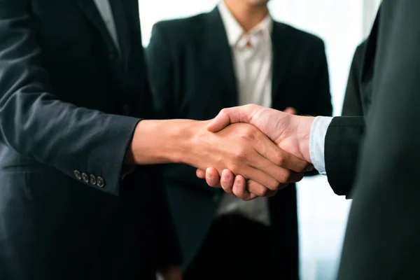 Asian Business People Shake Hand Made Successful Agreement Deal Meeting — Stock Photo, Image