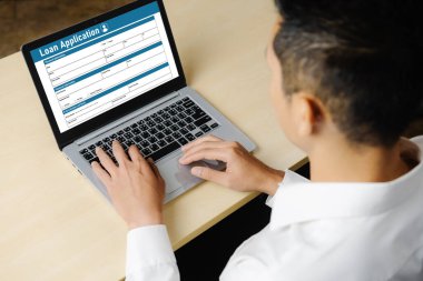 İnternet ağındaki mod dijital bilgi toplama için çevrimiçi kredi başvuru formu