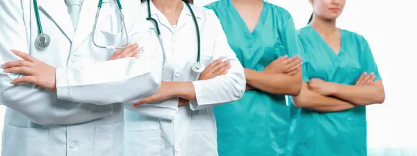 Equipe Equipe Médica Confiante Com Enfermeiros Médicos Profissionais Especializados Saúde — Fotografia de Stock