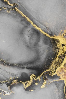 Mermer mürekkep soyut sanatının orijinal resmi. Örnek bir orjinal tablodan yüksek çözünürlüklü fotoğraf. Karargah kağıt dokusuna pürüzsüz mermer desen oluşturmak için soyut resim yapıldı.