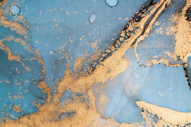 Mermer mürekkep soyut sanatının orijinal resmi. Örnek bir orjinal tablodan yüksek çözünürlüklü fotoğraf. Karargah kağıt dokusuna pürüzsüz mermer desen oluşturmak için soyut resim yapıldı.