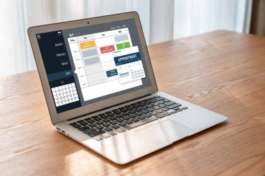 İnternet sitesindeki modish regrition için çevrimiçi aplikasyon rezervasyon takvimi