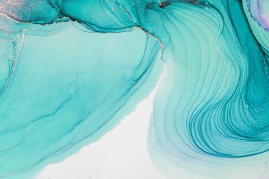 Mermer mürekkep soyut sanatının orijinal resmi. Örnek bir orjinal tablodan yüksek çözünürlüklü fotoğraf. Karargah kağıt dokusuna pürüzsüz mermer desen oluşturmak için soyut resim yapıldı.