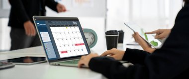 Kişisel düzenleyici ve çevrimiçi iş için mod zamanlama planlaması için bilgisayar yazılım uygulaması takvimiName