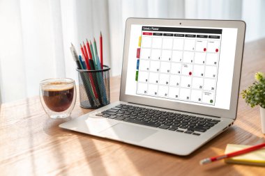 Kişisel düzenleyici ve çevrimiçi iş için mod zamanlama planlaması için bilgisayar yazılım uygulaması takvimiName