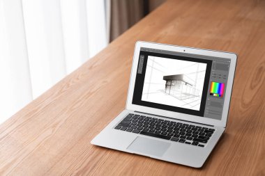 Mimari iş ve profesyonel tasarımcı için mimari tasarım modem yazılım uygulaması