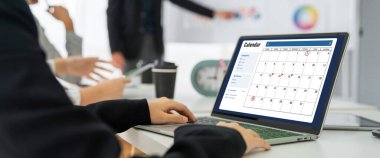 Kişisel düzenleyici ve çevrimiçi iş için mod zamanlama planlaması için bilgisayar yazılım uygulaması takvimiName