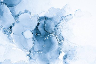 Mermer mürekkep soyut sanatının orijinal resmi. Örnek bir orjinal tablodan yüksek çözünürlüklü fotoğraf. Karargah kağıt dokusuna pürüzsüz mermer desen oluşturmak için soyut resim yapıldı.