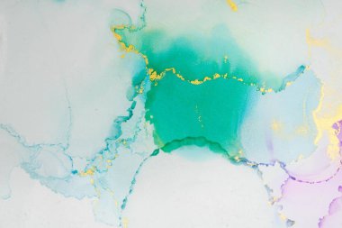 Mermer mürekkep soyut sanatının orijinal resmi. Örnek bir orjinal tablodan yüksek çözünürlüklü fotoğraf. Karargah kağıt dokusuna pürüzsüz mermer desen oluşturmak için soyut resim yapıldı.