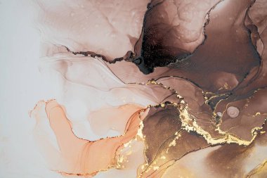 Mermer mürekkep soyut sanatının orijinal resmi. Örnek bir orjinal tablodan yüksek çözünürlüklü fotoğraf. Karargah kağıt dokusuna pürüzsüz mermer desen oluşturmak için soyut resim yapıldı.