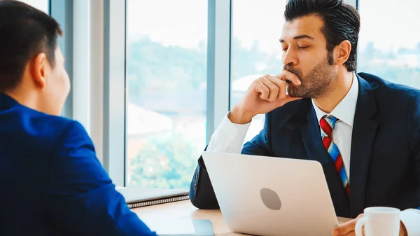 Job Seeker Job Interview Meeting Manager Interviewer Corporate Office Young — Stock Photo, Image