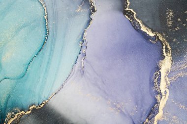 Mermer mürekkep soyut sanatının orijinal resmi. Örnek bir orjinal tablodan yüksek çözünürlüklü fotoğraf. Karargah kağıt dokusuna pürüzsüz mermer desen oluşturmak için soyut resim yapıldı.