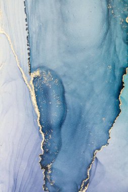 Mermer mürekkep soyut sanatının orijinal resmi. Örnek bir orjinal tablodan yüksek çözünürlüklü fotoğraf. Karargah kağıt dokusuna pürüzsüz mermer desen oluşturmak için soyut resim yapıldı.