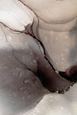 Mermer mürekkep soyut sanatının orijinal resmi. Örnek bir orjinal tablodan yüksek çözünürlüklü fotoğraf. Karargah kağıt dokusuna pürüzsüz mermer desen oluşturmak için soyut resim yapıldı.