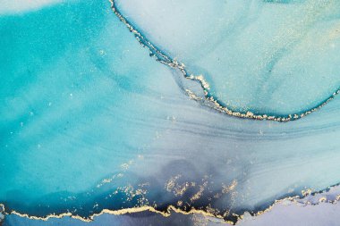 Mermer mürekkep soyut sanatının orijinal resmi. Örnek bir orjinal tablodan yüksek çözünürlüklü fotoğraf. Karargah kağıt dokusuna pürüzsüz mermer desen oluşturmak için soyut resim yapıldı.