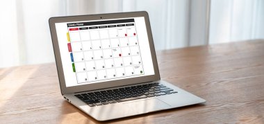 Kişisel düzenleyici ve çevrimiçi iş için mod zamanlama planlaması için bilgisayar yazılım uygulaması takvimiName
