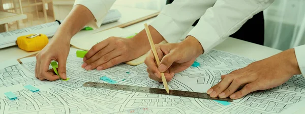 Şçi Mimar Mühendis Şehir Alanının Haritası Kadastro Haritası Ile Şehir — Stok fotoğraf