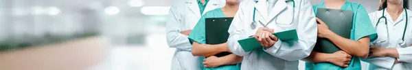 Confident Medical Staff Team Doctor Nurse Healthcare Specialist Professions People — Stock Photo, Image