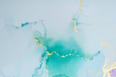 Mermer mürekkep soyut sanatının orijinal resmi. Örnek bir orjinal tablodan yüksek çözünürlüklü fotoğraf. Karargah kağıt dokusuna pürüzsüz mermer desen oluşturmak için soyut resim yapıldı.