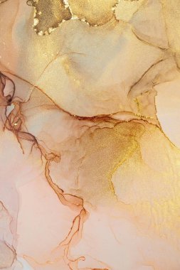 Mermer mürekkep soyut sanatının orijinal resmi. Örnek bir orjinal tablodan yüksek çözünürlüklü fotoğraf. Karargah kağıt dokusuna pürüzsüz mermer desen oluşturmak için soyut resim yapıldı.