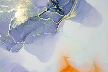 Mermer mürekkep soyut sanatının orijinal resmi. Örnek bir orjinal tablodan yüksek çözünürlüklü fotoğraf. Karargah kağıt dokusuna pürüzsüz mermer desen oluşturmak için soyut resim yapıldı.