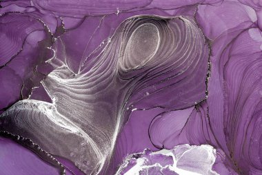 Mermer mürekkep soyut sanatının orijinal resmi. Örnek bir orjinal tablodan yüksek çözünürlüklü fotoğraf. Karargah kağıt dokusuna pürüzsüz mermer desen oluşturmak için soyut resim yapıldı.