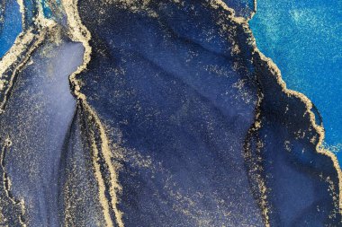 Mermer mürekkep soyut sanatının orijinal resmi. Örnek bir orjinal tablodan yüksek çözünürlüklü fotoğraf. Karargah kağıt dokusuna pürüzsüz mermer desen oluşturmak için soyut resim yapıldı.