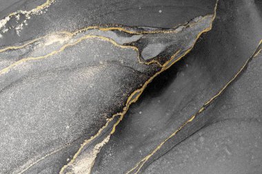 Mermer mürekkep soyut sanatının orijinal resmi. Örnek bir orjinal tablodan yüksek çözünürlüklü fotoğraf. Karargah kağıt dokusuna pürüzsüz mermer desen oluşturmak için soyut resim yapıldı.