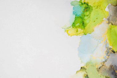 Mermer mürekkep soyut sanatının orijinal resmi. Örnek bir orjinal tablodan yüksek çözünürlüklü fotoğraf. Karargah kağıt dokusuna pürüzsüz mermer desen oluşturmak için soyut resim yapıldı.