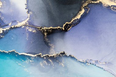 Mermer mürekkep soyut sanatının orijinal resmi. Örnek bir orjinal tablodan yüksek çözünürlüklü fotoğraf. Karargah kağıt dokusuna pürüzsüz mermer desen oluşturmak için soyut resim yapıldı.