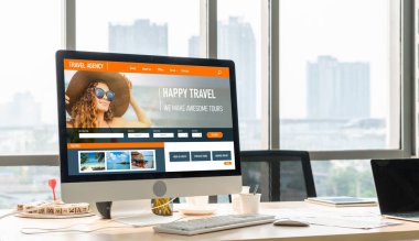 Model arama ve seyahat planlama için internet sitesi uçuş, otel ve tur rezervasyonları için anlaşma ve paket sunuyor