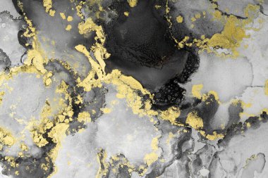 Mermer mürekkep soyut sanatının orijinal resmi. Örnek bir orjinal tablodan yüksek çözünürlüklü fotoğraf. Karargah kağıt dokusuna pürüzsüz mermer desen oluşturmak için soyut resim yapıldı.