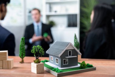 Model eko ev ve konut sektörü konsepti, arka planda buluşan iş adamları ise çevre dostu inşaatı sürdürülebilirlik ideali olarak tartışıyor. Antika