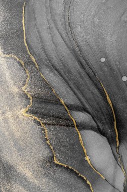 Mermer mürekkep soyut sanatının orijinal resmi. Örnek bir orjinal tablodan yüksek çözünürlüklü fotoğraf. Karargah kağıt dokusuna pürüzsüz mermer desen oluşturmak için soyut resim yapıldı.