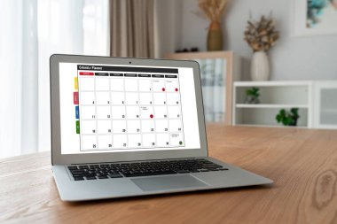 Kişisel düzenleyici ve çevrimiçi iş için mod zamanlama planlaması için bilgisayar yazılım uygulaması takvimiName