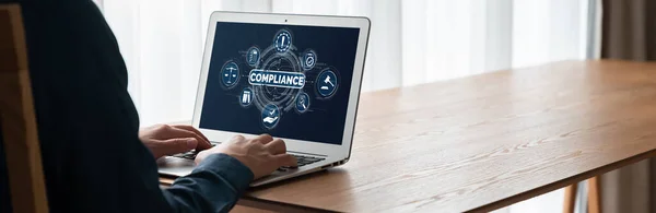 Compliance System Modish Online Corporate Business Meet Quality Standard — Stock Photo, Image