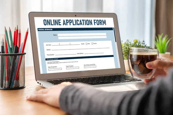 Online Application Form Modish Registration Internet Website — Stock Photo, Image