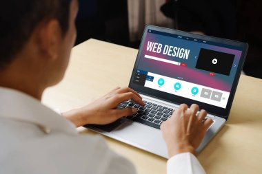 Web sitesi tasarım yazılımı çevrimiçi perakende ticaret ve e-ticaret için model şablonu sağlar