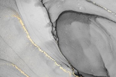 Mermer mürekkep soyut sanatının orijinal resmi. Örnek bir orjinal tablodan yüksek çözünürlüklü fotoğraf. Karargah kağıt dokusuna pürüzsüz mermer desen oluşturmak için soyut resim yapıldı.