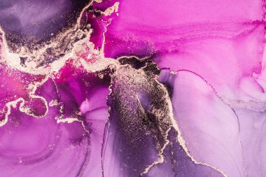 Mermer mürekkep soyut sanatının orijinal resmi. Örnek bir orjinal tablodan yüksek çözünürlüklü fotoğraf. Karargah kağıt dokusuna pürüzsüz mermer desen oluşturmak için soyut resim yapıldı.