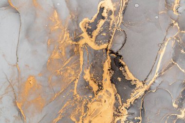 Mermer mürekkep soyut sanatının orijinal resmi. Örnek bir orjinal tablodan yüksek çözünürlüklü fotoğraf. Karargah kağıt dokusuna pürüzsüz mermer desen oluşturmak için soyut resim yapıldı.