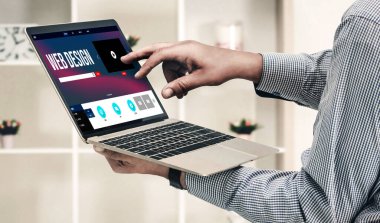 Web sitesi tasarım yazılımı çevrimiçi perakende ticaret ve e-ticaret için model şablonu sağlar