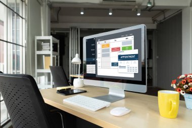 İnternet sitesindeki modish regrition için çevrimiçi aplikasyon rezervasyon takvimi