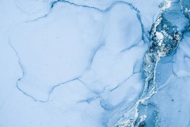 Mermer mürekkep soyut sanatının orijinal resmi. Örnek bir orjinal tablodan yüksek çözünürlüklü fotoğraf. Karargah kağıt dokusuna pürüzsüz mermer desen oluşturmak için soyut resim yapıldı.