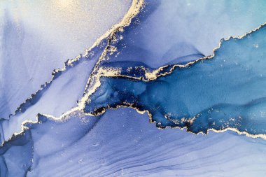 Mermer mürekkep soyut sanatının orijinal resmi. Örnek bir orjinal tablodan yüksek çözünürlüklü fotoğraf. Karargah kağıt dokusuna pürüzsüz mermer desen oluşturmak için soyut resim yapıldı.