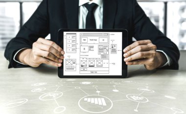 Web sitesi tasarım yazılımı çevrimiçi perakende ticaret ve e-ticaret için model şablonu sağlar