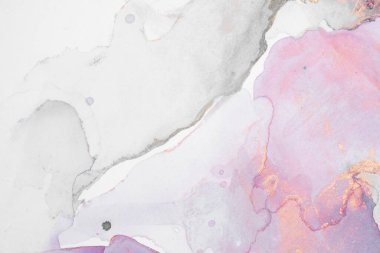 Mermer mürekkep soyut sanatının orijinal resmi. Örnek bir orjinal tablodan yüksek çözünürlüklü fotoğraf. Karargah kağıt dokusuna pürüzsüz mermer desen oluşturmak için soyut resim yapıldı.